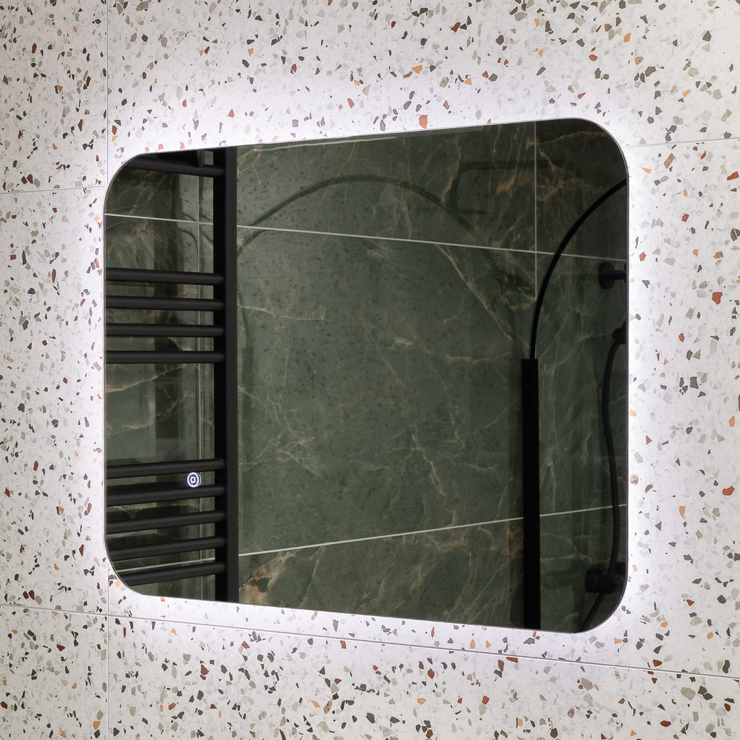 Luca 800 x 600mm Backlit LED Mirror with Demister