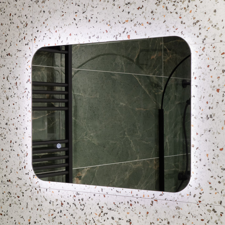 Luca 800 x 600mm Backlit LED Mirror with Demister
