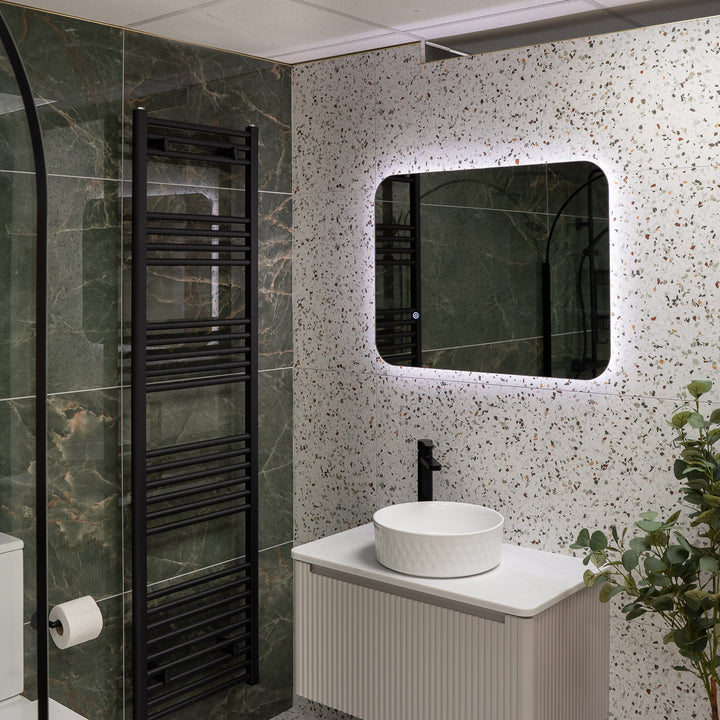 Luca 800 x 600mm Backlit LED Mirror with Demister