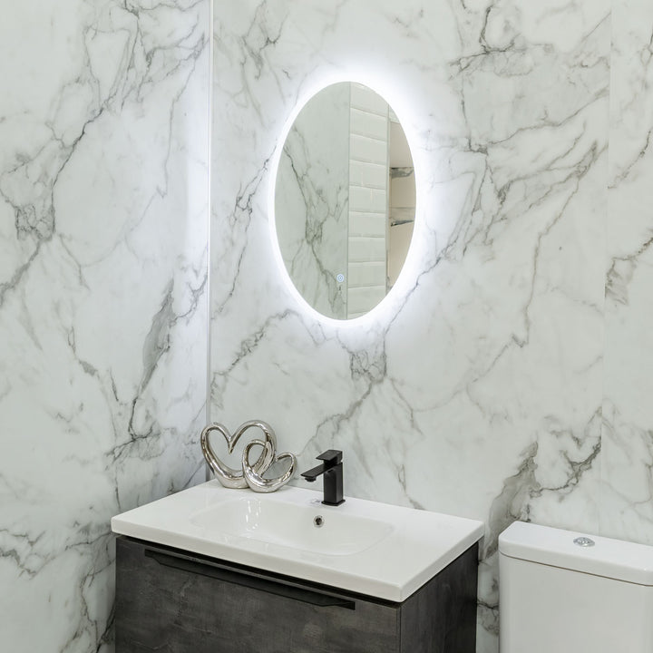 Rose Oval Backlit LED Mirror with Demister