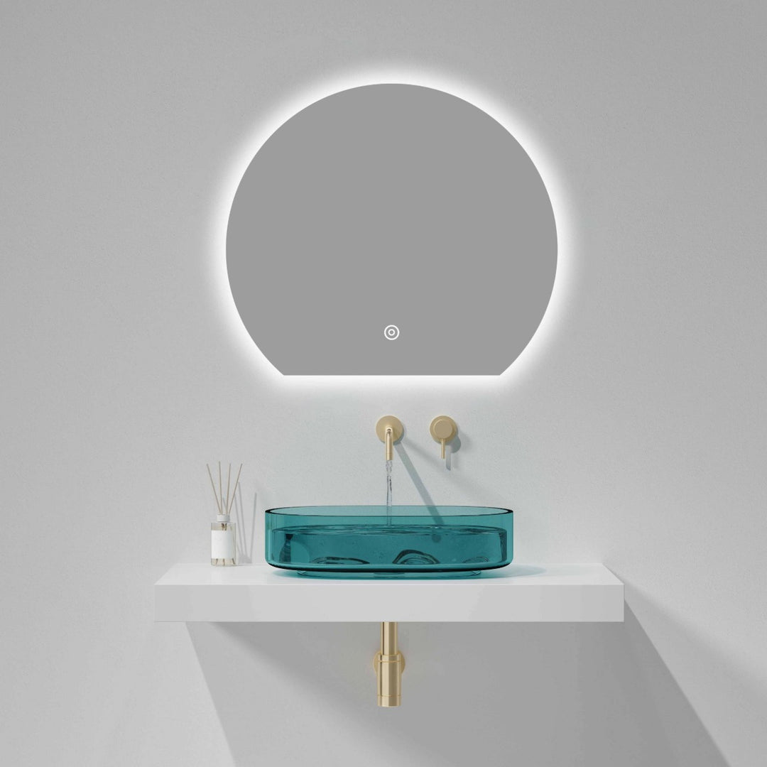 Arc 800mm Round Backlit LED Mirror with Demister