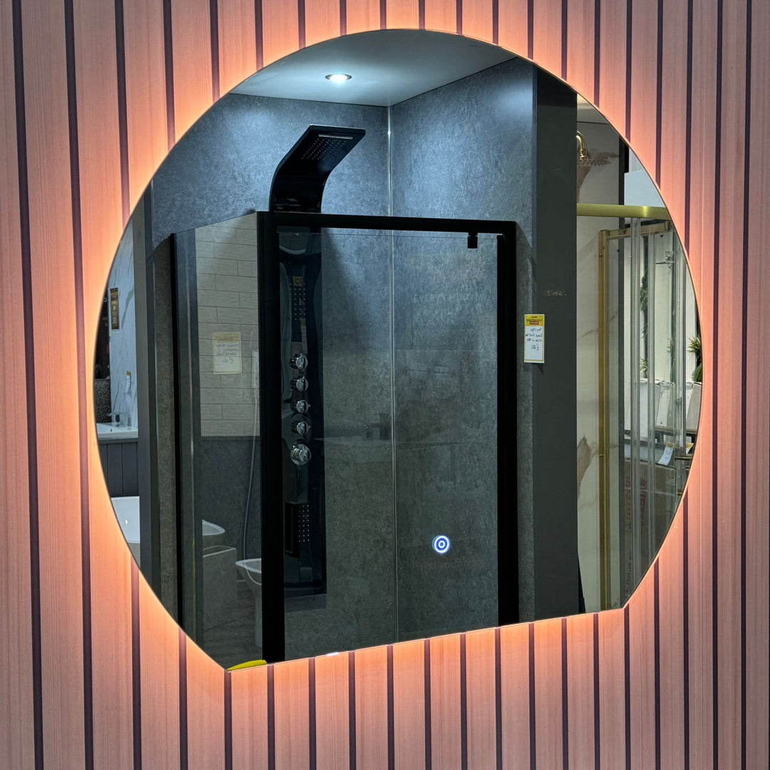 Arc 800mm Round Backlit LED Mirror with Demister