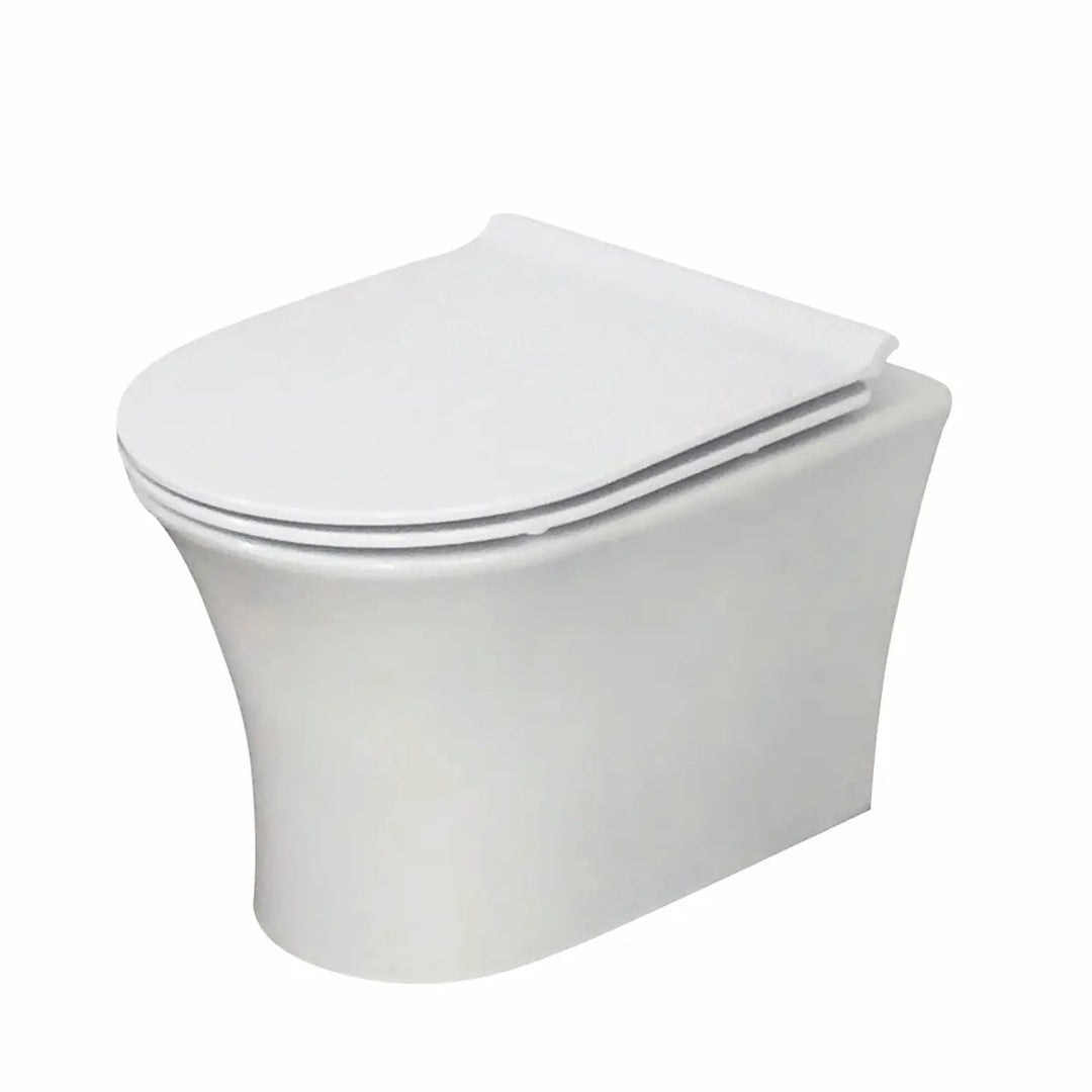 Munich Wall Hung Toilet &amp; SAN140 Wall Hung WC Frame &amp; Chrome Flush Plate