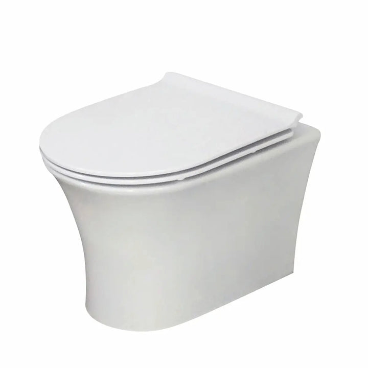 Munich Wall Hung Toilet &amp; SAN140 Wall Hung WC Frame &amp; Chrome Flush Plate