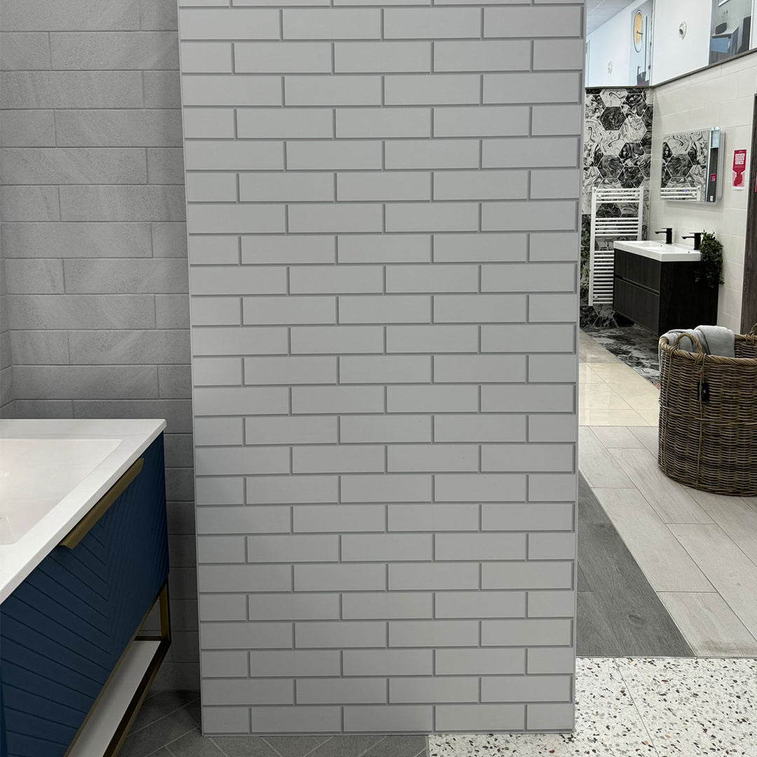 Lusso Panel Metro White Tile 1m Twin Pack