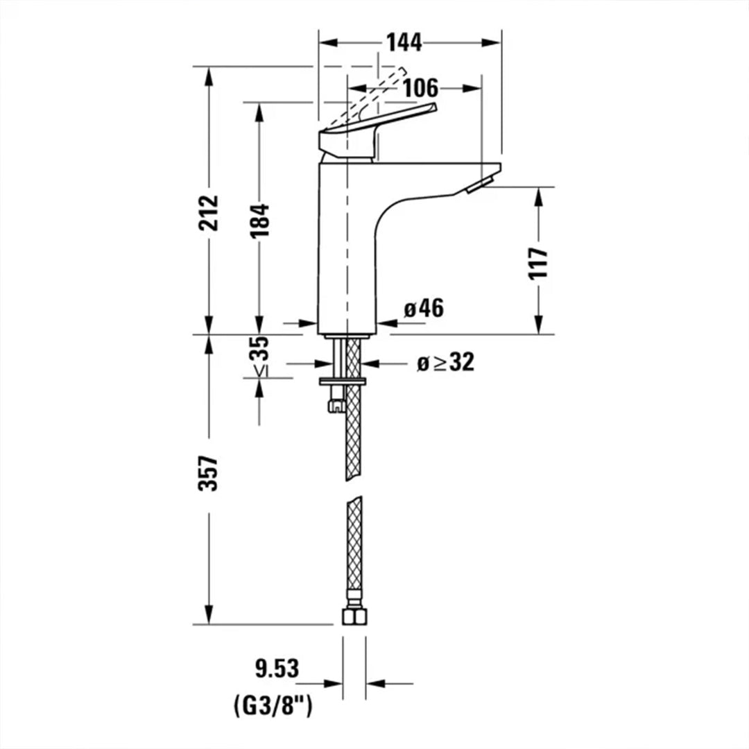 Duravit No. 1 FreshStart Basin Mixer