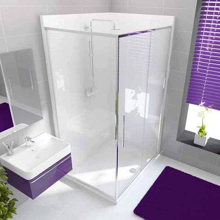 Neptune 1200 x 900mm Porcelain White Rectangle Leak Free Shower Pod - Left Hand