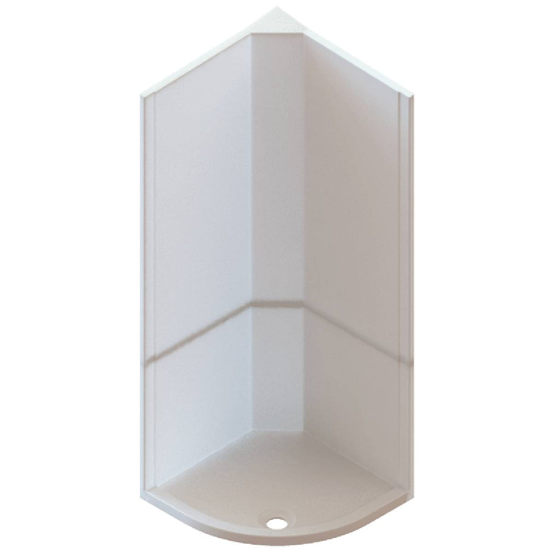 Neptune 800mm Porcelain White Quadrant Leak Free Shower Pod &amp; Doors