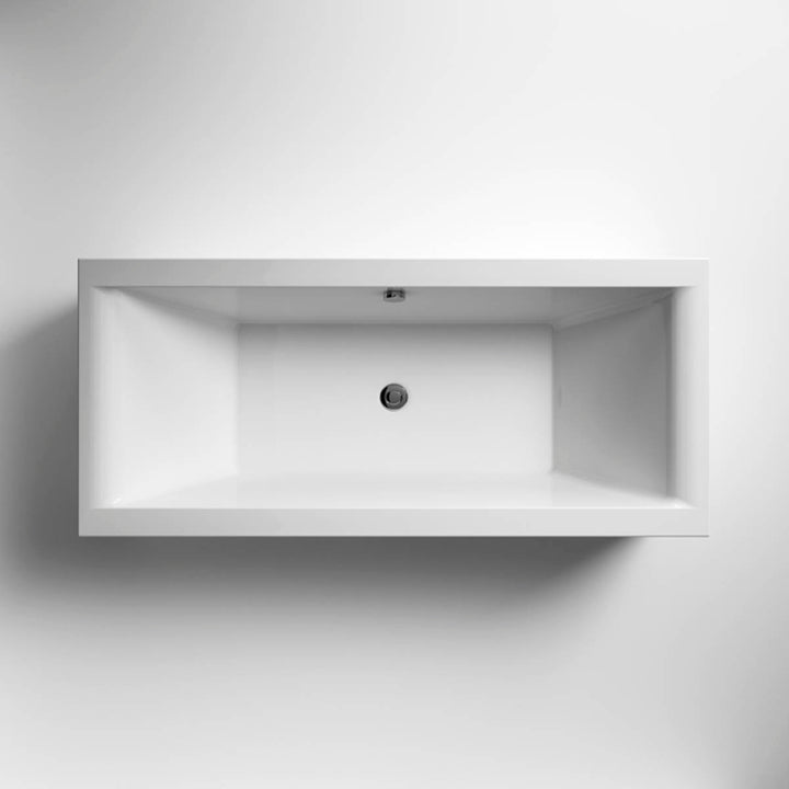 Nuie Square Double Ended Bath 1700x750 - White