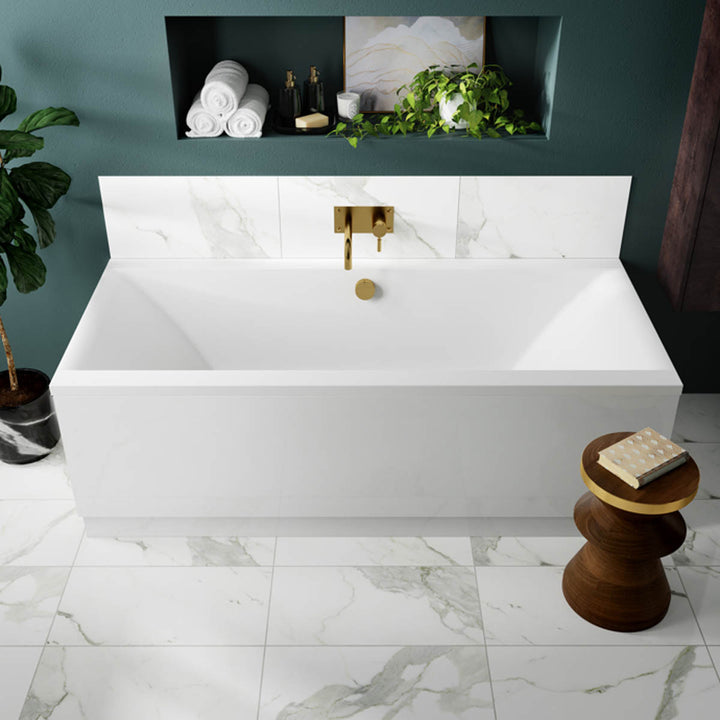 Nuie Square Double Ended Bath 1700x750 - White