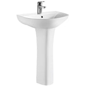 Nuie Freya 550mm Basin & Full Pedestal - Technical drawing