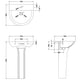 Nuie Freya 550mm Basin & Full Pedestal