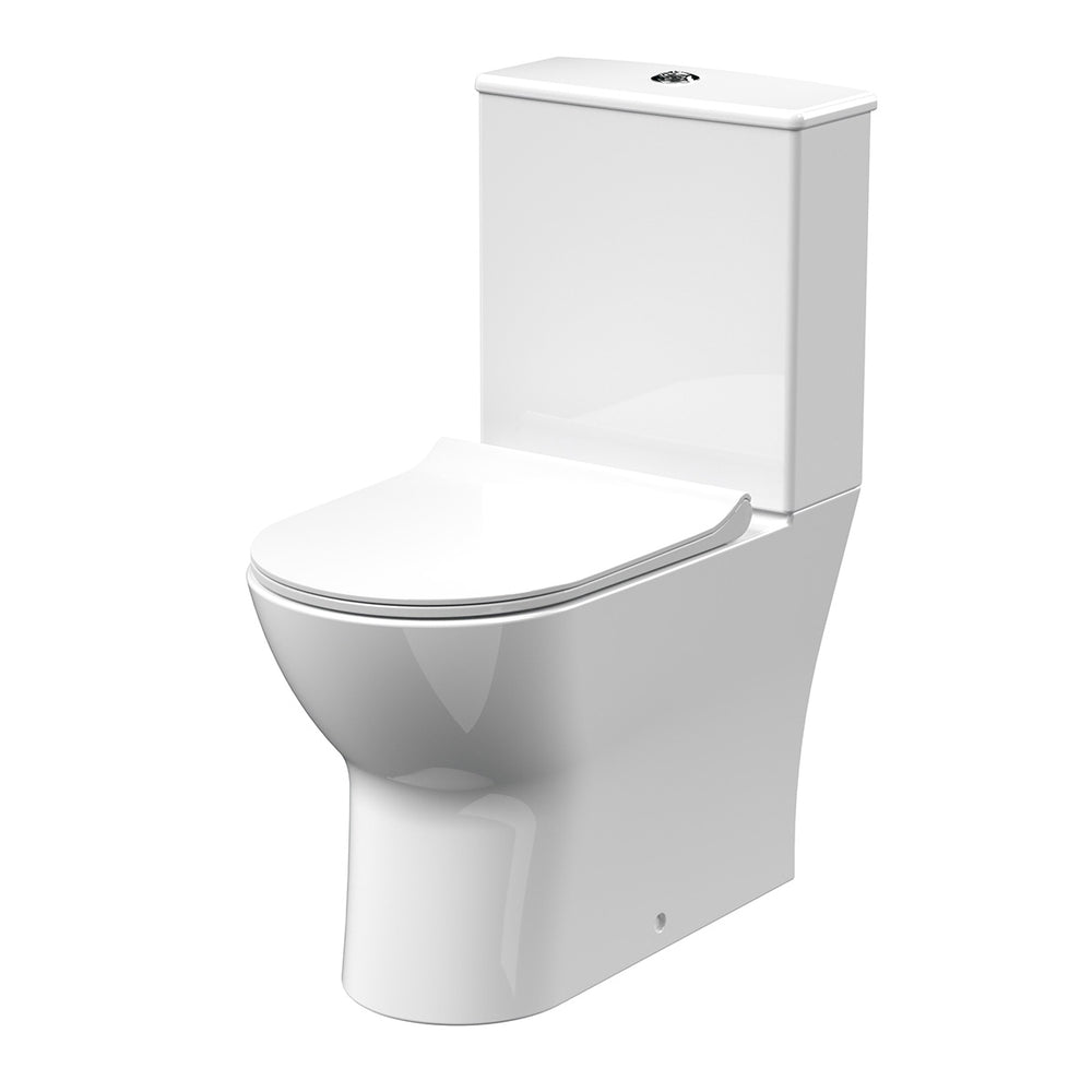 Nuie Freya Fully Back To Wall Rimless Close Coupled Toilet & Soft Close Seat
