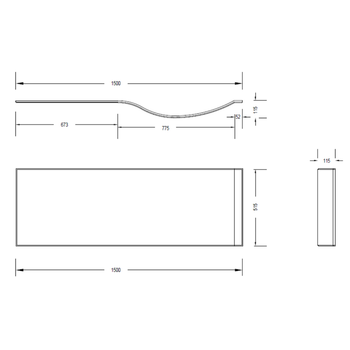 Viktor Benson 1500mm Right Hand P Shape Shower Bath with Panel and Screen Deal