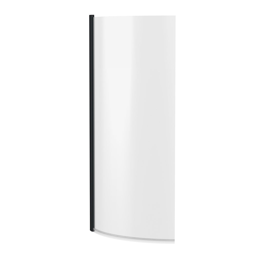 Nuie Curved Bath Screen - Black
