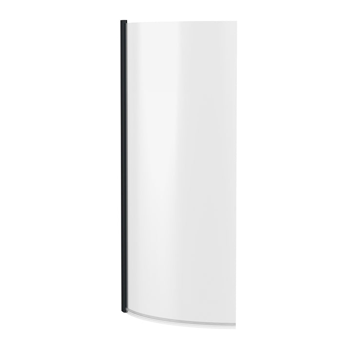 Nuie Curved Bath Screen - Black