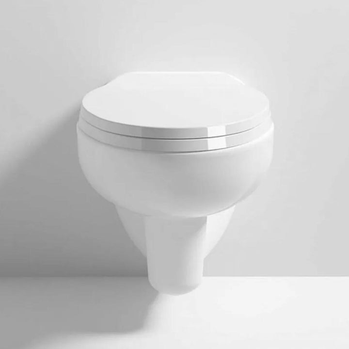 Nuie Melbourne Wall Hung Toilet with San 140 85cm Wall Hung Frame and Chrome Flush Plate