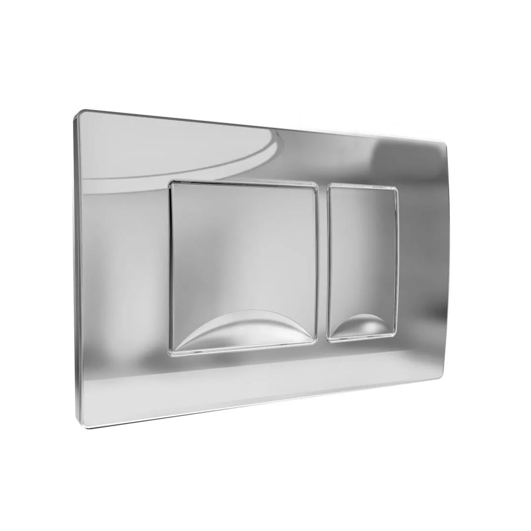 Nuie Melbourne Wall Hung Toilet with San 140 85cm Wall Hung Frame and Chrome Flush Plate