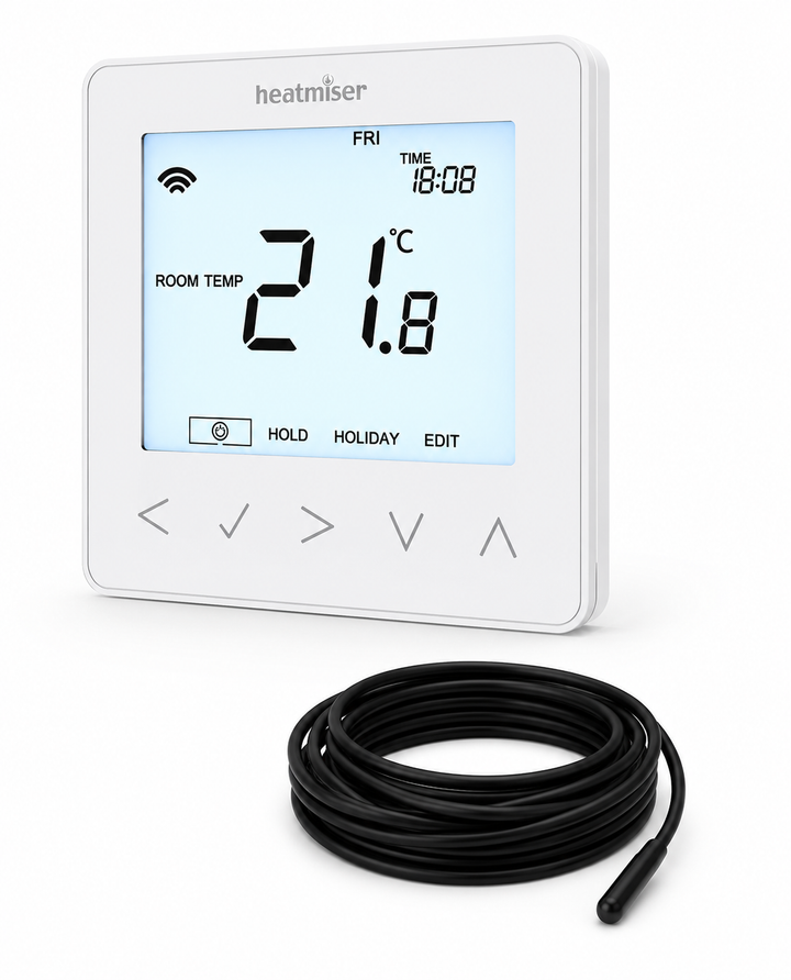 NovaTherm 80M Loose Cable + Heatmiser neoStat-e White Kit
