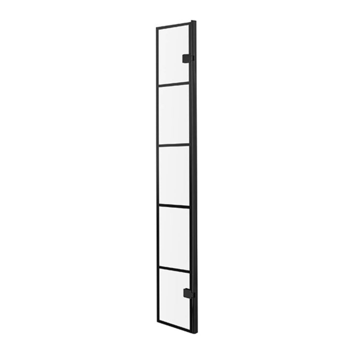 Hudson Reed 300mm Wetroom Swing Screen - Matt Black WRSF030H