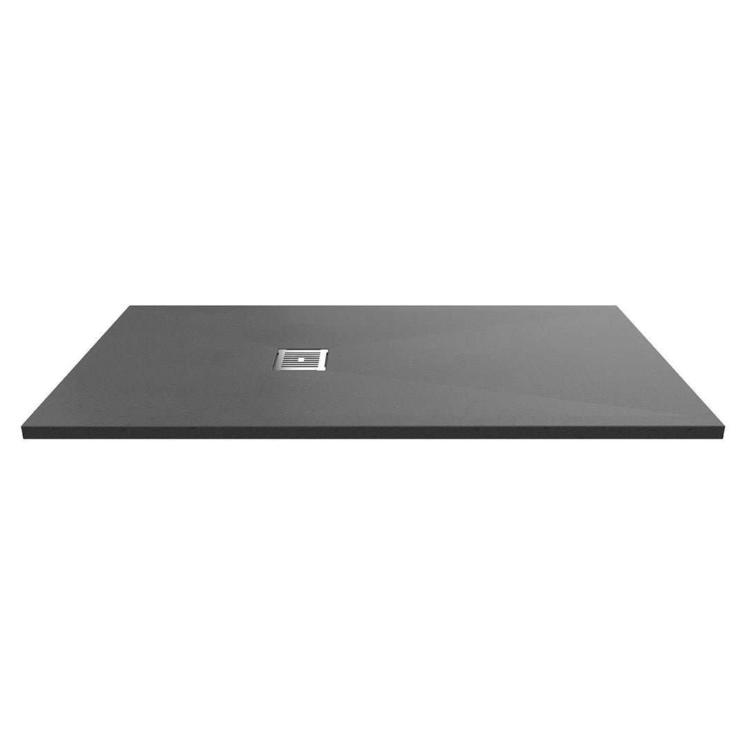 Nuie Pearlstone 1600 x 800mm Slate Rectangular Shower Tray - Grey