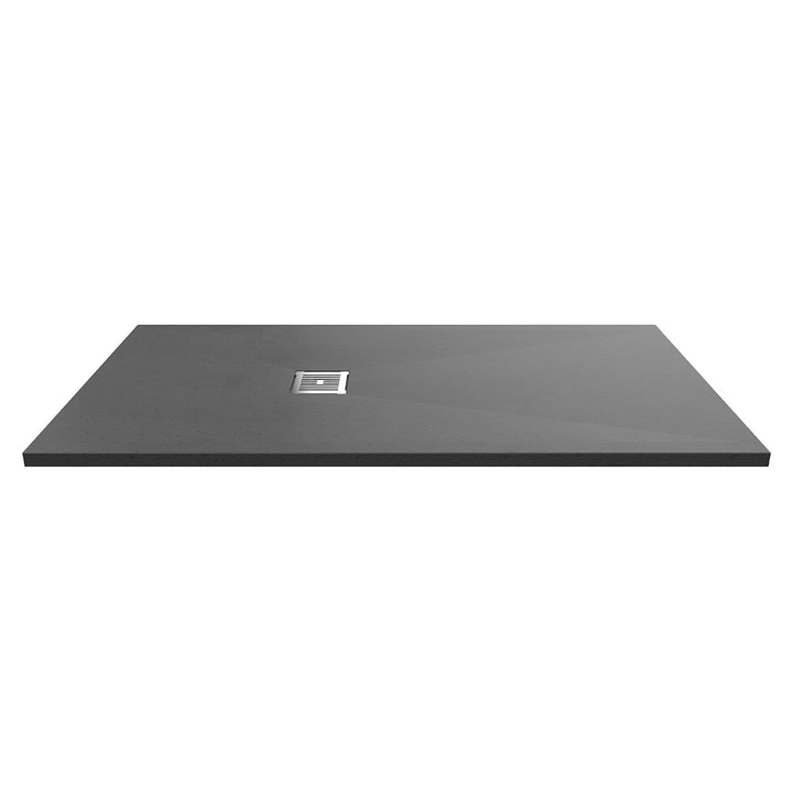 Nuie Pearlstone 1600 x 800mm Slate Rectangular Shower Tray - Grey