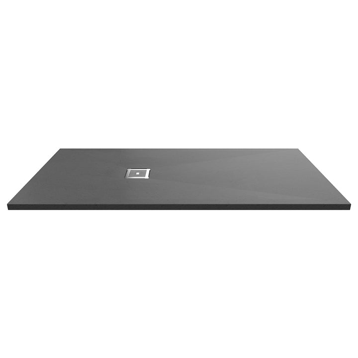 Nuie Pearlstone 1700 x 900mm Slate Rectangular Shower Tray - Grey