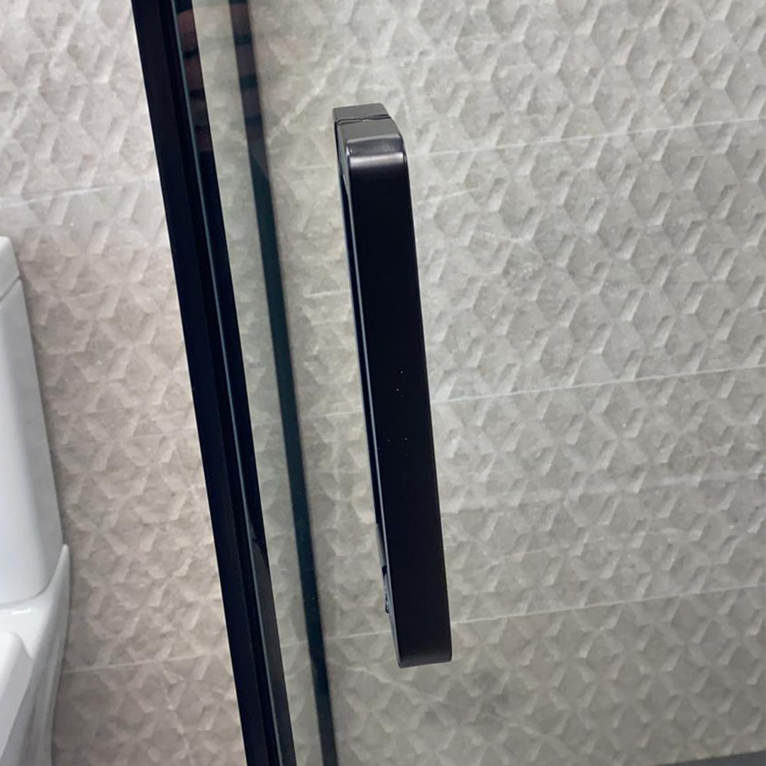 Noir Black Frameless 1200mm Sliding Shower Door