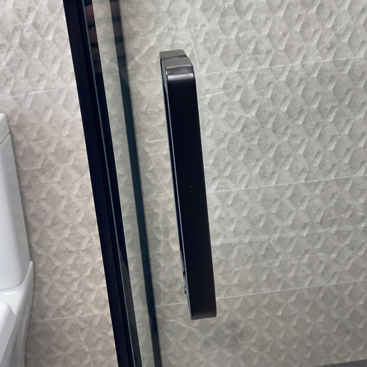 Noir Black Frameless 1200mm Sliding Shower Door