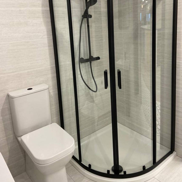 Nuie Pacific 800mm Quadrant Shower Enclosure - Black