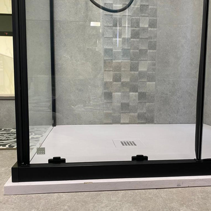 Noir Black Frameless 1200mm Sliding Shower Door