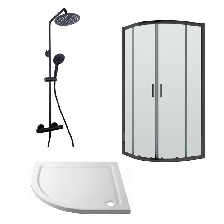 Noir 900 Shower Enclosure Deal - Black