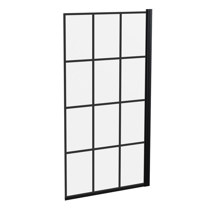 Nuie Square Framed Bath Screen - Black