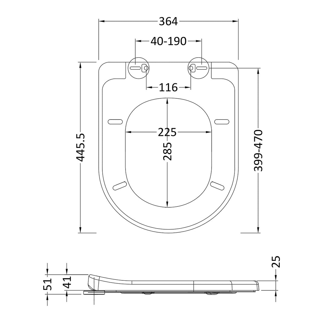 Nuie Luxury Soft Close Toilet Seat