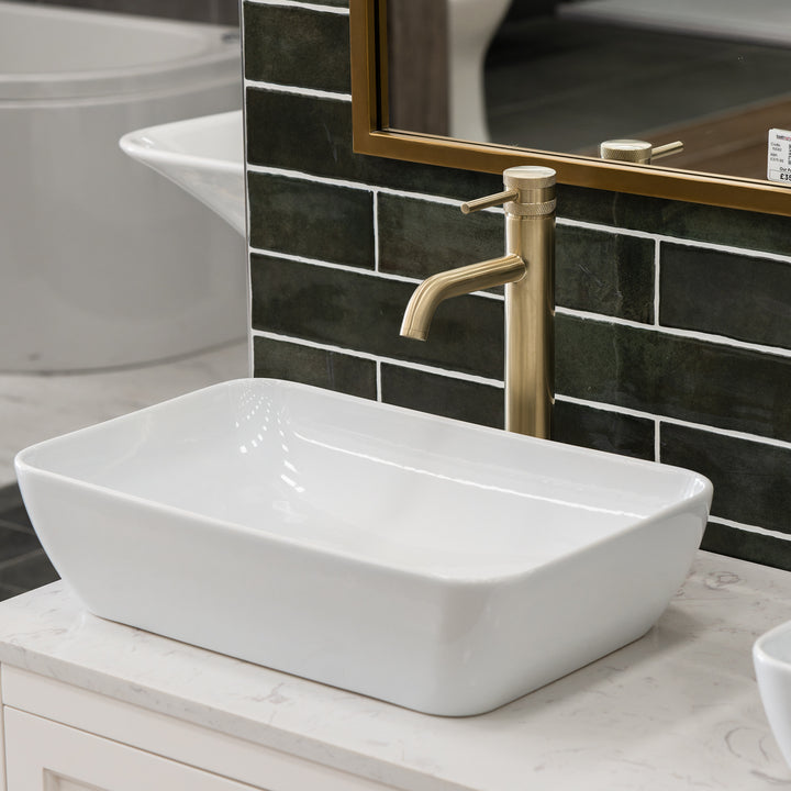 Eliseo Ricci Exclusiv Tall Mono Basin Mixer - Brushed Brass