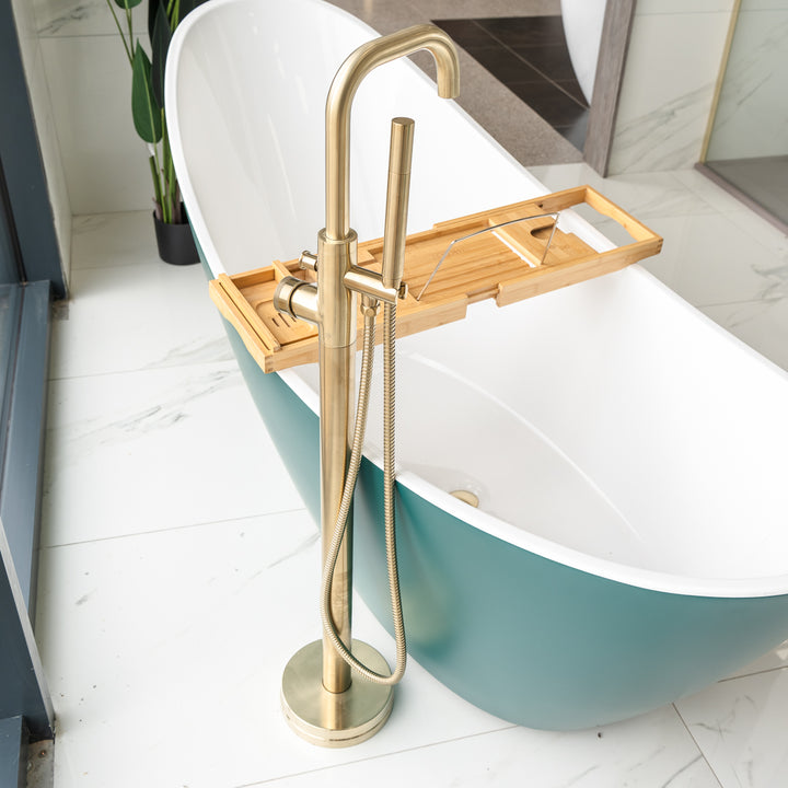 Eliseo Ricci Exclusiv Freestanding Bath Shower Mixer - Brushed Brass
