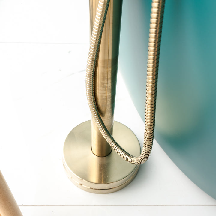 Eliseo Ricci Exclusiv Freestanding Bath Shower Mixer - Brushed Brass