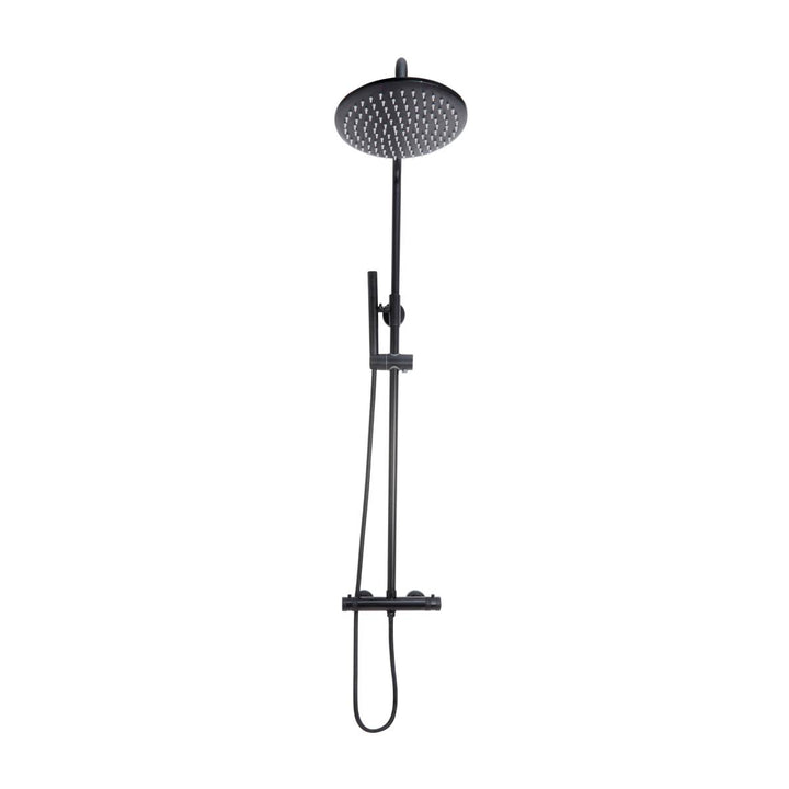 Eliseo Ricci Exclusiv Round Rigid Riser Shower - Black