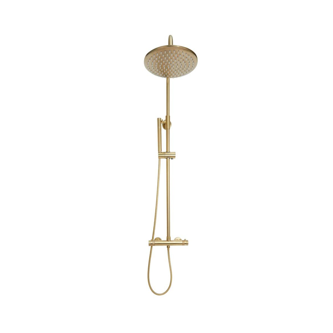 Eliseo Ricci Exclusive Round Rigid Riser Shower - Brushed Brass
