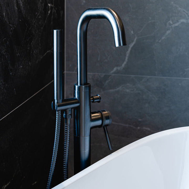 Eliseo Ricci Exclusiv Freestanding Bath Shower Mixer - Gunmetal