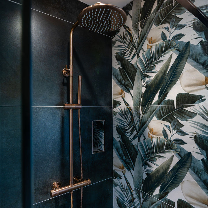 Eliseo Ricci Exclusiv Round Rigid Riser Shower - Brushed Bronze