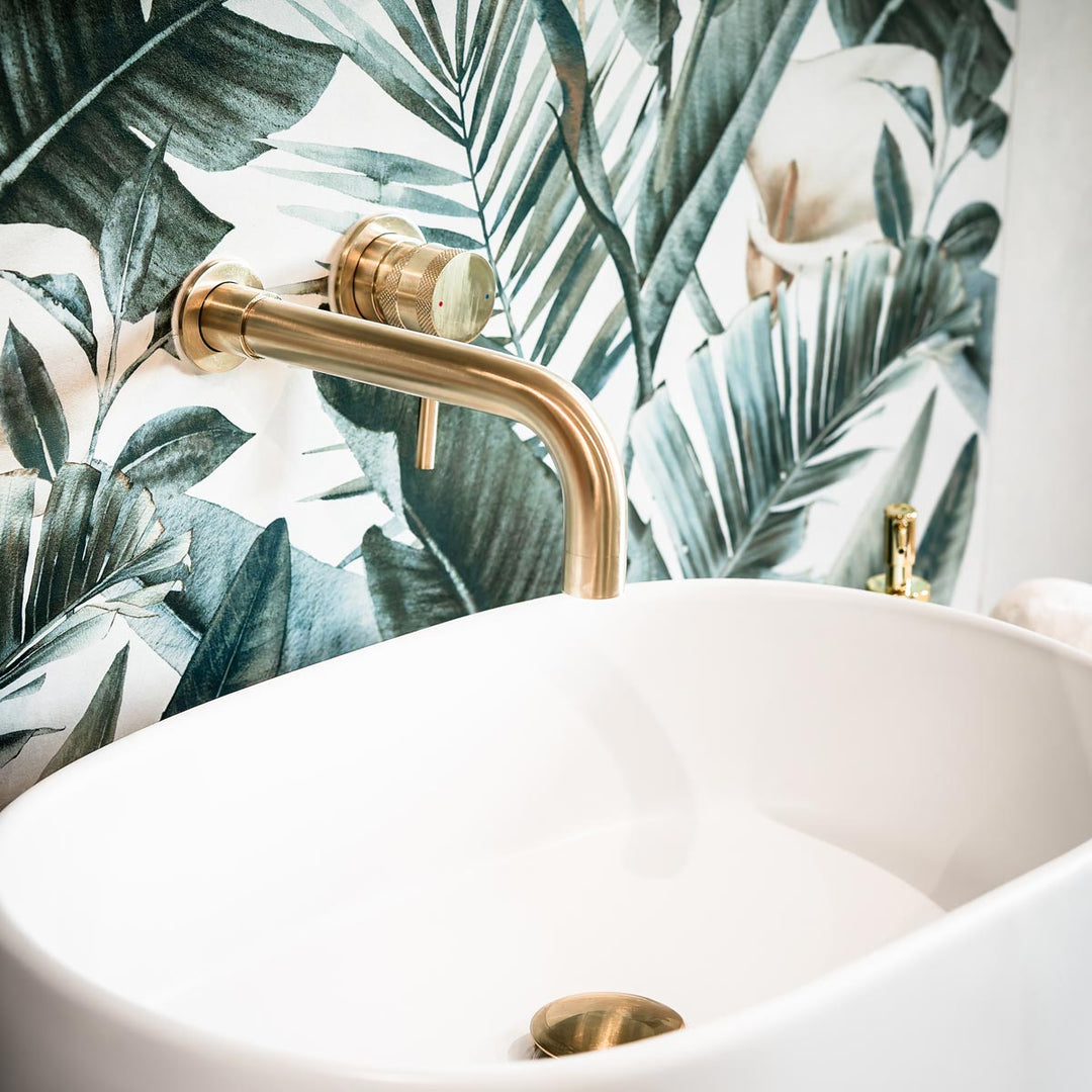 Eliseo Ricci Exclusiv Wall Mounted Basin Mixer - Brushed Brass