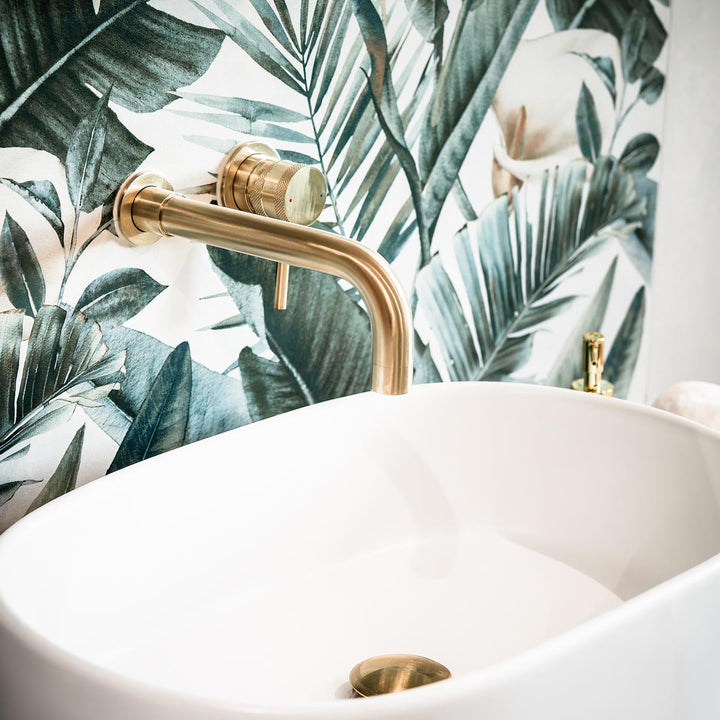 Eliseo Ricci Exclusiv Wall Mounted Basin Mixer - Brushed Brass