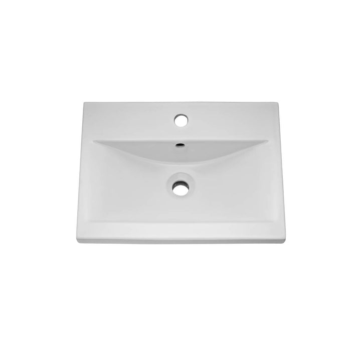 Hudson Reed Urban 500mm Floorstanding Vanity Unit &amp; Mid-Edged Basin - Satin White URB107A