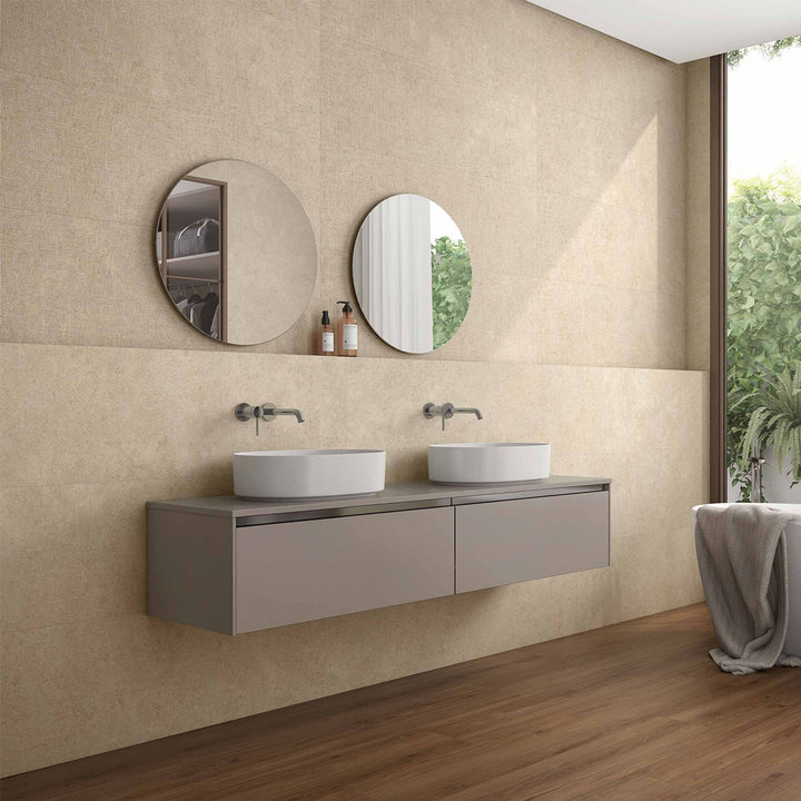 Ostuni Beige Suite Decor 30 x 90cm Matt Rectified White Body Wall Tile - 1.08sqm perbox