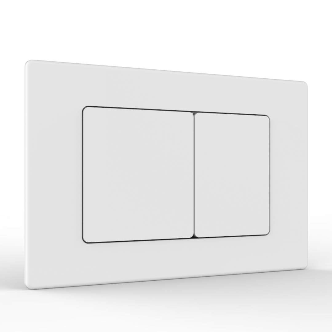 Objekt Ceramica 1.13m Slim Line Wall Hung WC Frame with Matt White Flush Plate