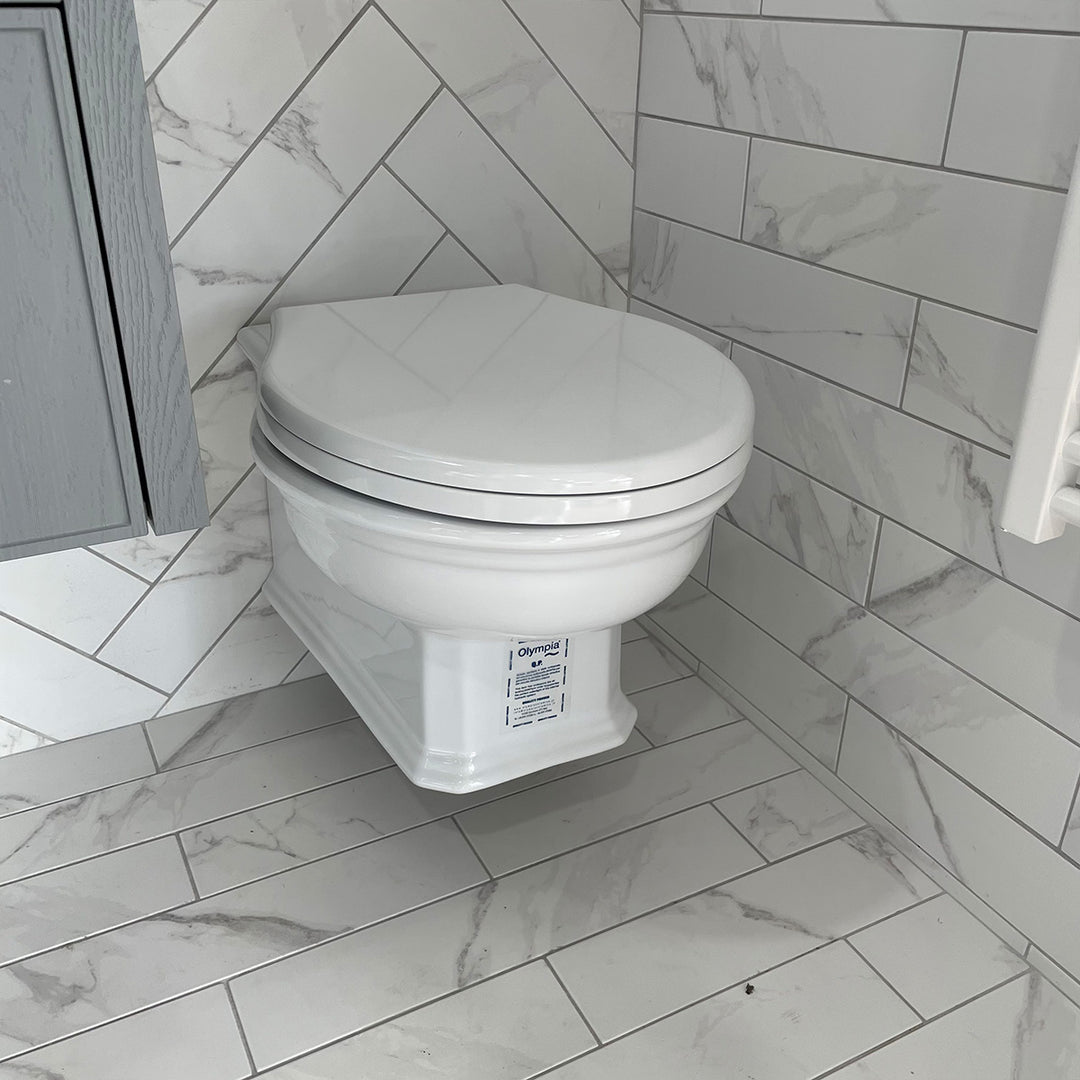 Olympia Impero Wall Hung Toilet &amp; Soft Close Seat