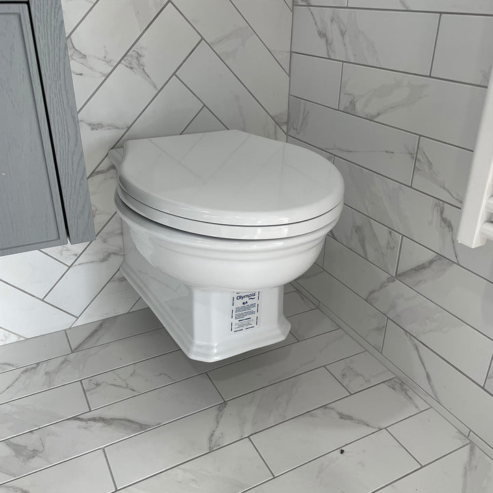 Olympia Impero Wall Hung Toilet &amp; Soft Close Seat