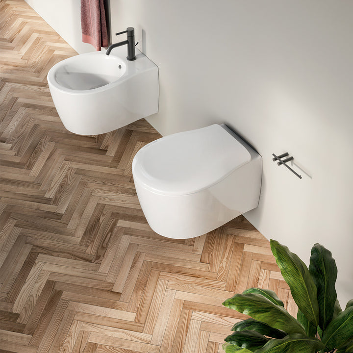Olympia Formosa 2.0 Rimless Wall Hung Toilet &amp; Soft Close Seat