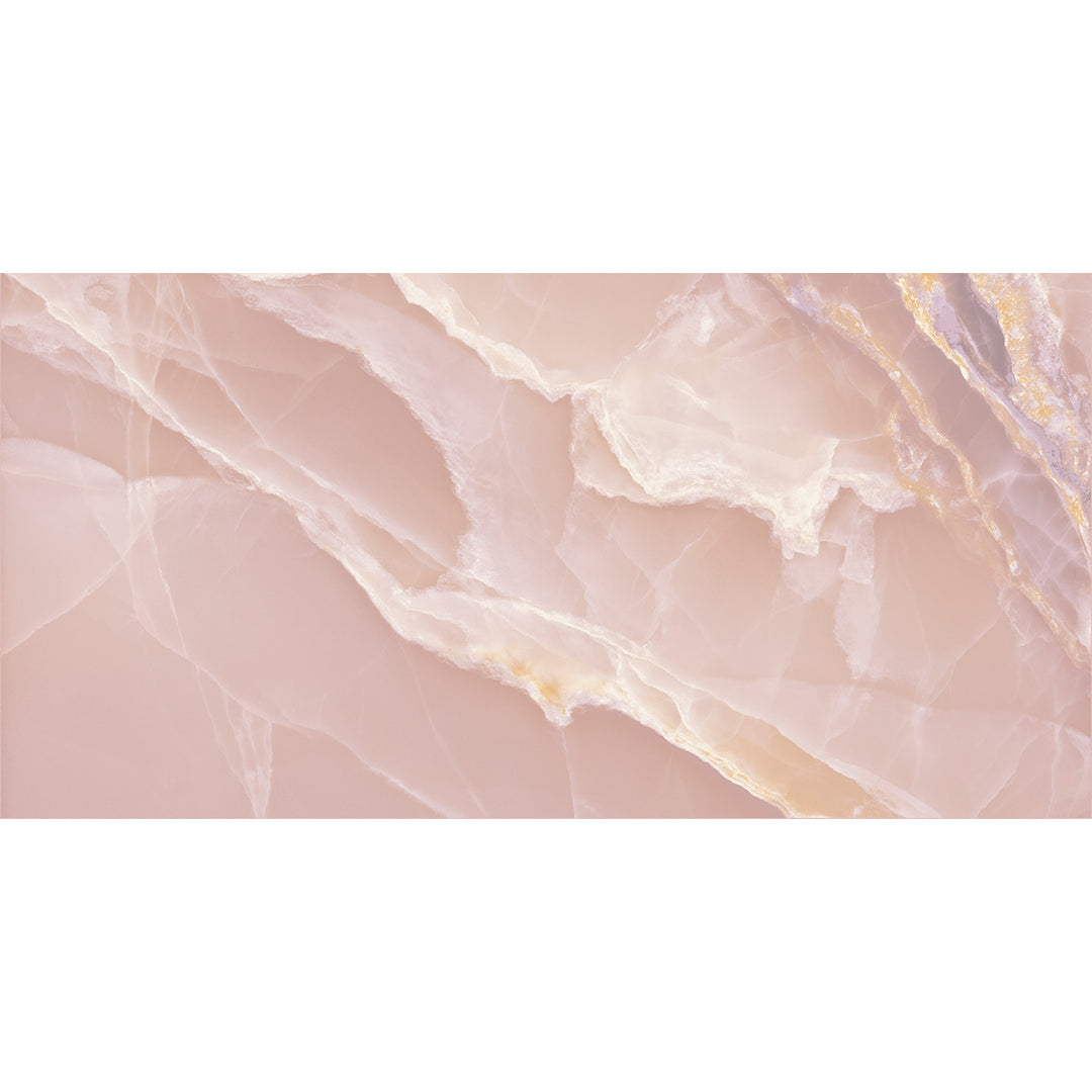 Onyx Rose 60x120cm Polished Rectified Tile- 1.44sqm perbox
